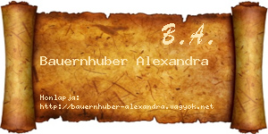 Bauernhuber Alexandra névjegykártya